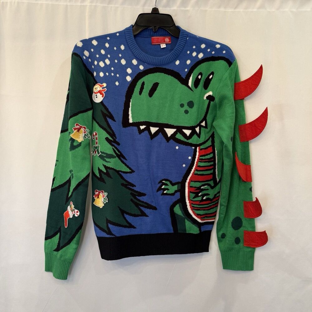 You Look Ugly Today Dinosaur Christmas Sweater Dino Fins And Presents S
